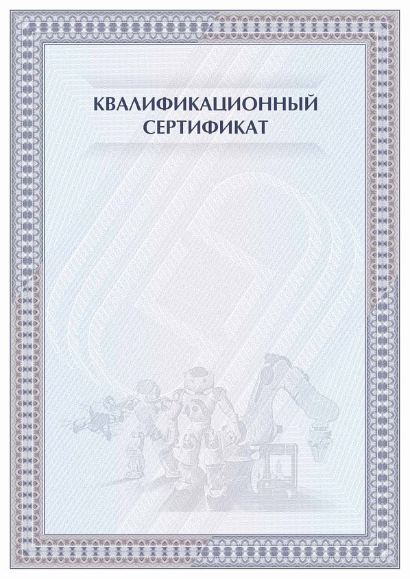 Квалификационный сертификат Робототехника синий